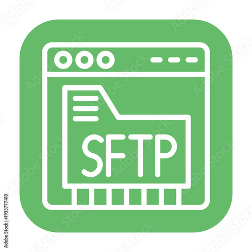 SFTP Secure Vector Icon