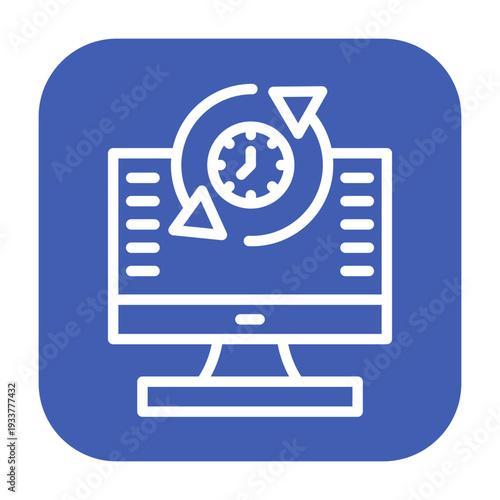 Uptime Monitor Vector Icon