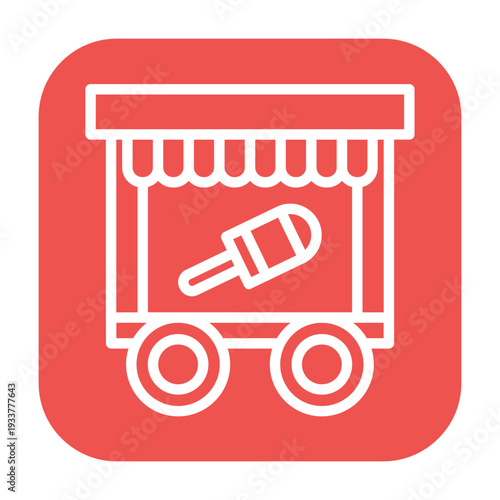 Ice Cream Stand Vector Icon