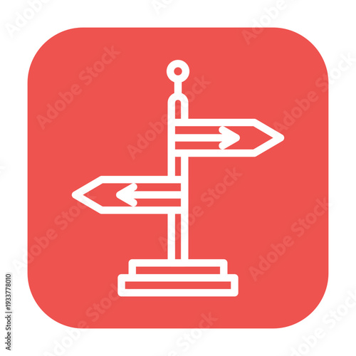 Wayfinding Sign Vector Icon