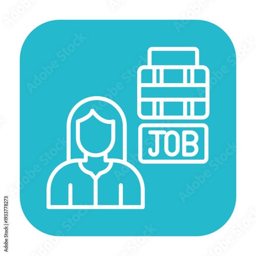 Job Seeker Female Vector Icon