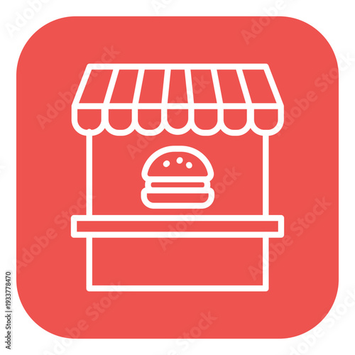 Burger Bar Vector Icon