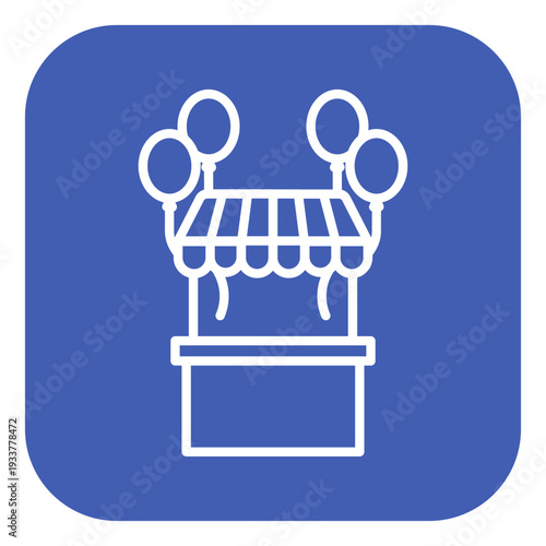 Balloon Stall Vector Icon