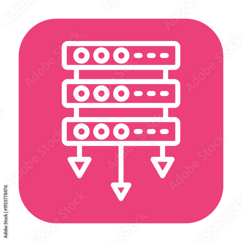 Database Architecture Vector Icon