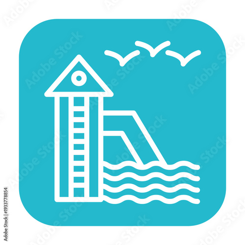 Water Slide Vector Icon