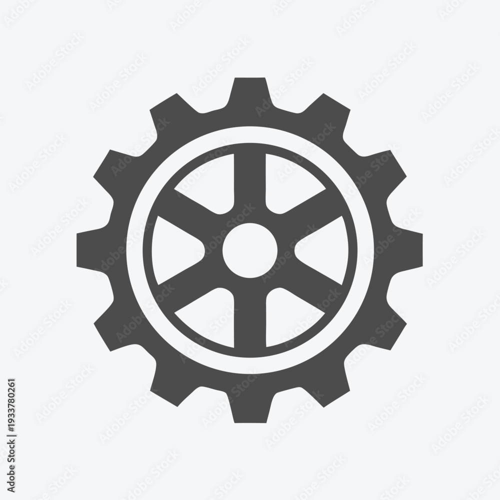 Fototapeta premium Various solid and outline gears, some with human figures inside them, present diverse mechanisms