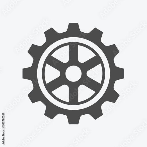 Various solid and outline gears, some with human figures inside them, present diverse mechanisms