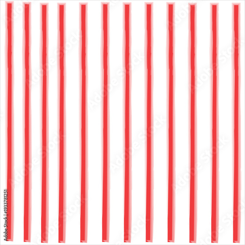 Beautiful seamless pattern with red watercolor stripes. hand painted brush strokes, striped background. Vector illustration.