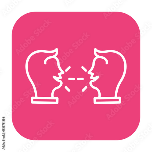 Face to Face Contact Vector Icon