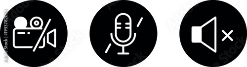 Sound and volume control icons