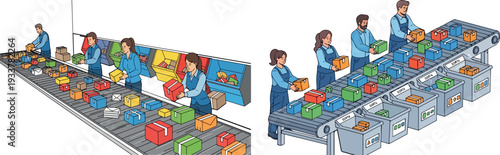 Open Cargo Van Isolated Transparent Background Flat 2D Vector