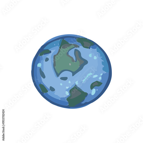 A green Earth globe covered with grass and plants symbolizing nature, ecology, and a healthy environment. world planet