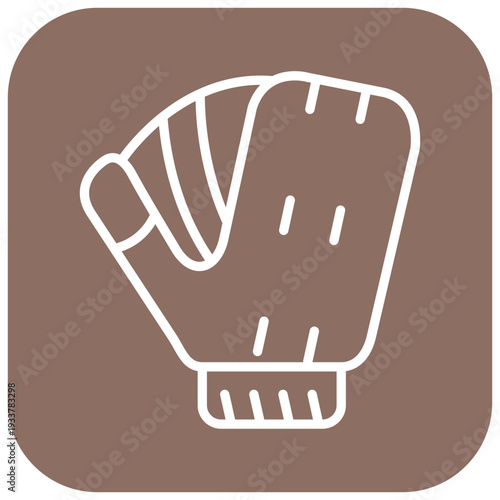 Softball Mitt Vector Icon