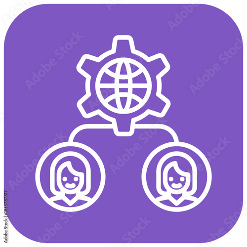 Shadowy Network Vector Icon