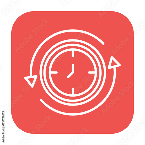 Round The Clock Vector Icon