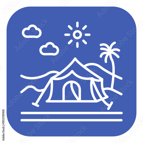 Nomad Camp Vector Icon