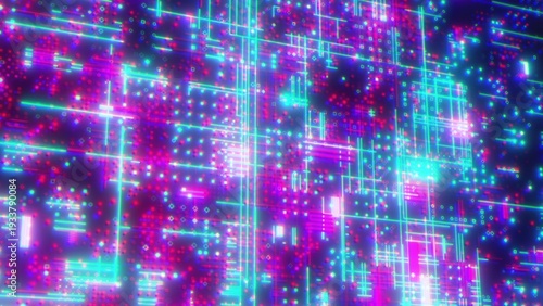 Technology background with dots and lines