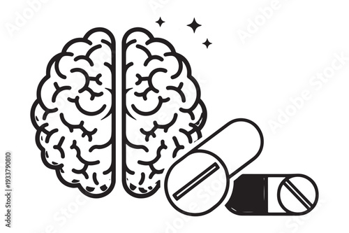 Brain health and medication concept