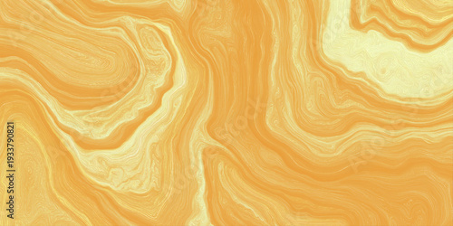 Abstract fluid marble background with yellow and cream swirling liquid textures the natural flow of liquid acrylic or polished stone.