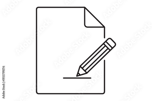Document signing with pencil icon