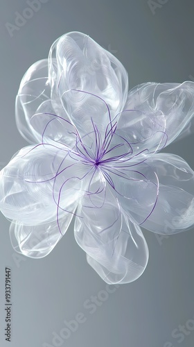 White and purple glass flowers poster background