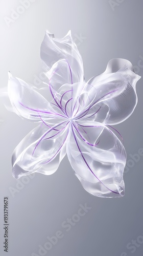 White and purple glass flowers poster background