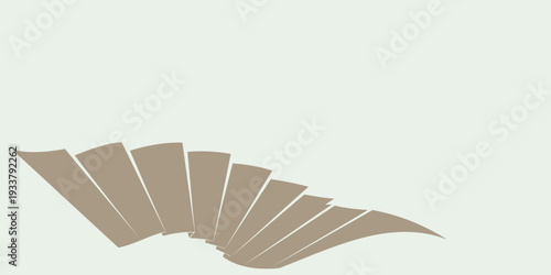 Brown fan shaped object on a beige background, armed forces day