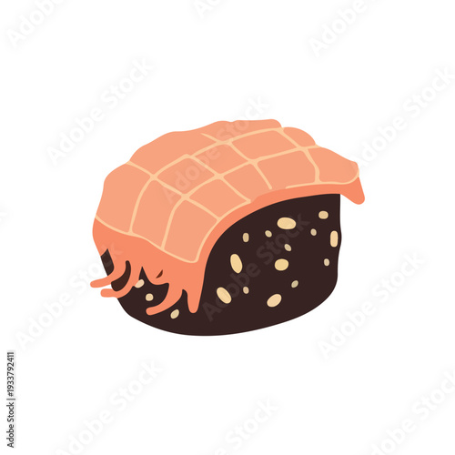 Sushi elements vector illustration. print sticker