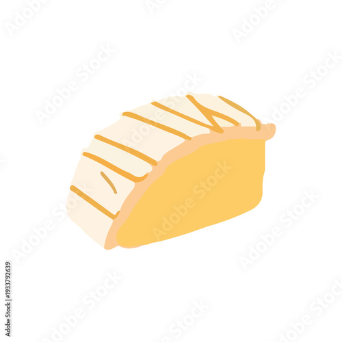 Sushi elements vector illustration. print sticker