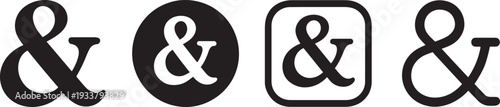 Photos Premium ampersand icon with bold uniform stroke.