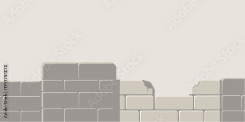 Gray brick wall with white background, armed forces day