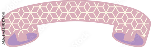 Ribbon Frame -5- Hemp Leaf - pink