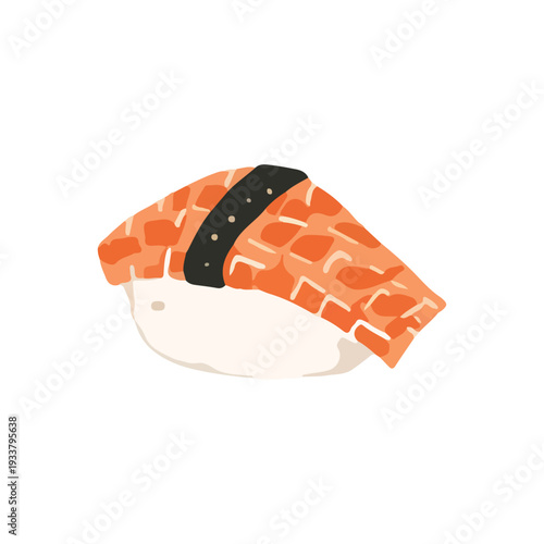 Flat design Icons sushi, sashimi, maki, sushi roll and more. Simple flat vector illustration