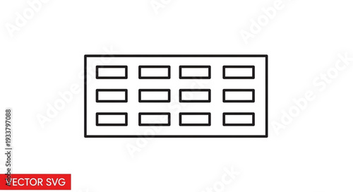 Simple Line Art Illustration of a Computer Keyboard.