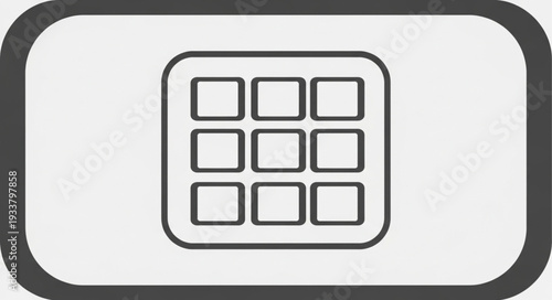 Grid Icon representing a simple organized layout.
