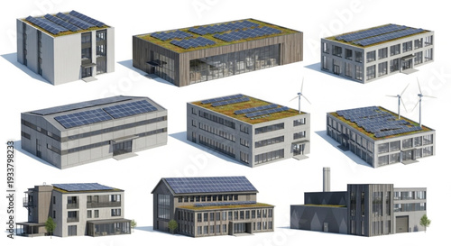 Collection of Modern Industrial Buildings.