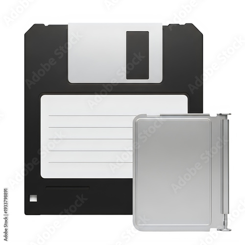 Classic floppy diskette icon with a usb flash drive symbol overlaying it