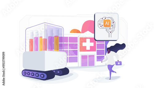 The HU (53).ai robot interacts with a medical facility cart.