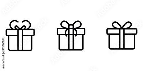 gift outline or line icon design bundle.