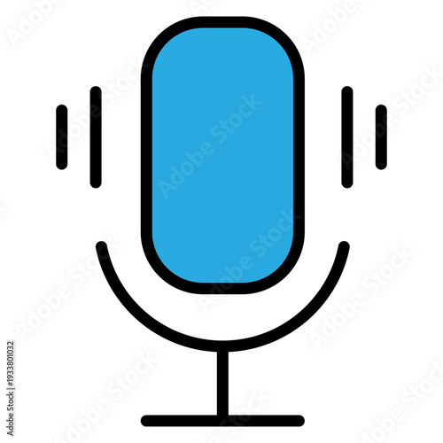 Recorder Vector Filled Icon Design
