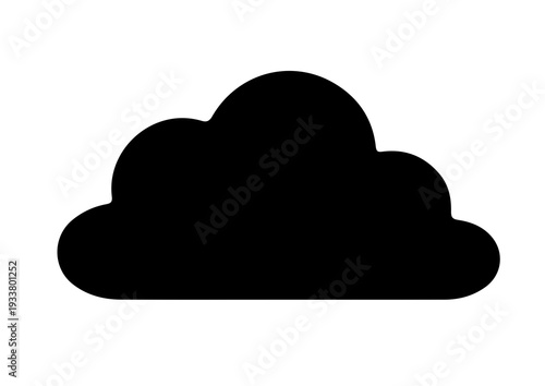 cloud silhouette , cartoon cloud shape vector icon