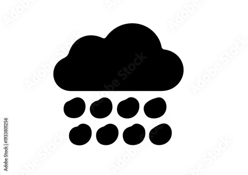 cloud silhouette , cartoon cloud shape vector icon