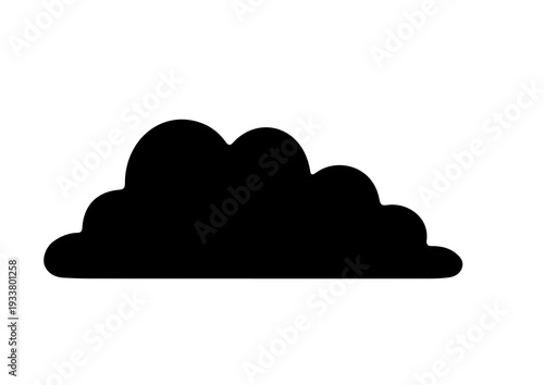cloud silhouette , cartoon cloud shape vector icon