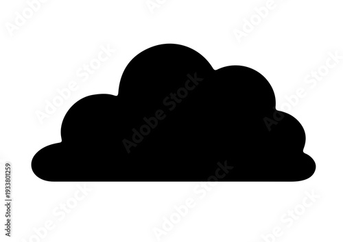 cloud silhouette , cartoon cloud shape vector icon