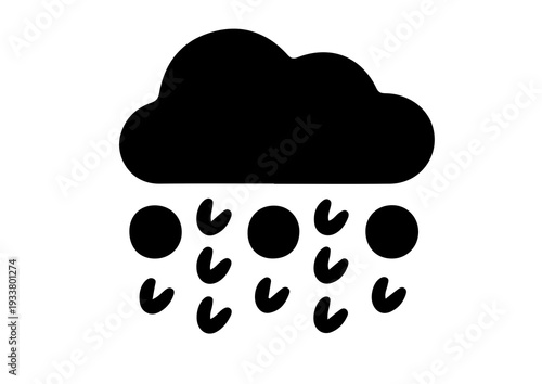 cloud silhouette , cartoon cloud shape vector icon