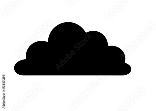 cloud silhouette , cartoon cloud shape vector icon