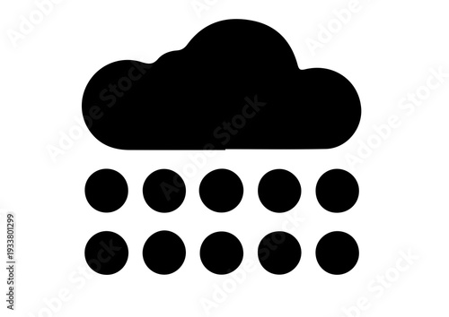 Rain cloud silhouette,weather cloud icon