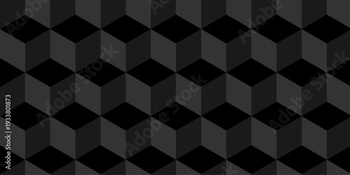 Illustration squares seamless geometric pattern with cubic shapes. Abstract geometric triangle background mosaic wallpaper.