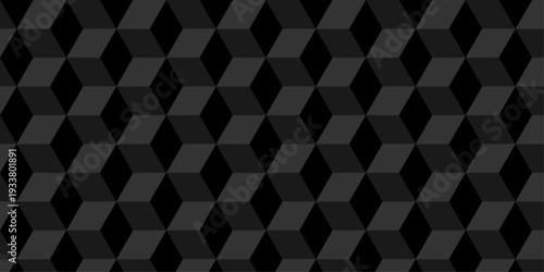 Cubic pattern and seamless cube grid hexagon technology background. Geometric pattern illustration mosaic, square and triangle wallpaper.