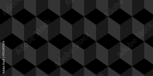 Illustration squares seamless geometric pattern with cubic shapes. Abstract geometric triangle background mosaic wallpaper.